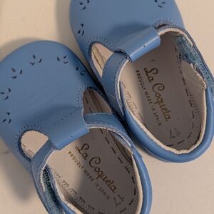 La Coqueta Baby Pre Walker Shoes in Dusty Blue